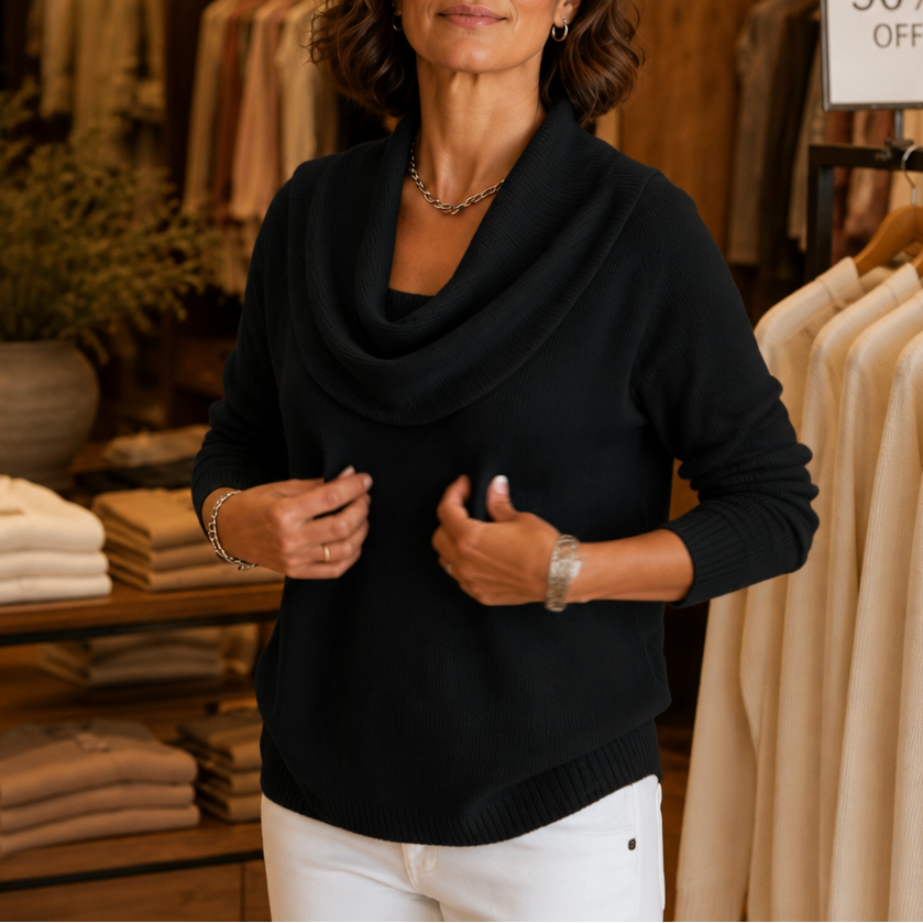 Draveline – Trui met Kraag en Drape