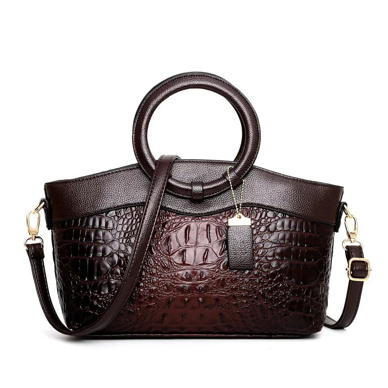 L'Adrienne Geperst Vintage Leren Tas