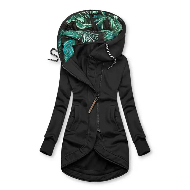 Van Laar | Dames Asymmetrische Rits Lange Hoodie