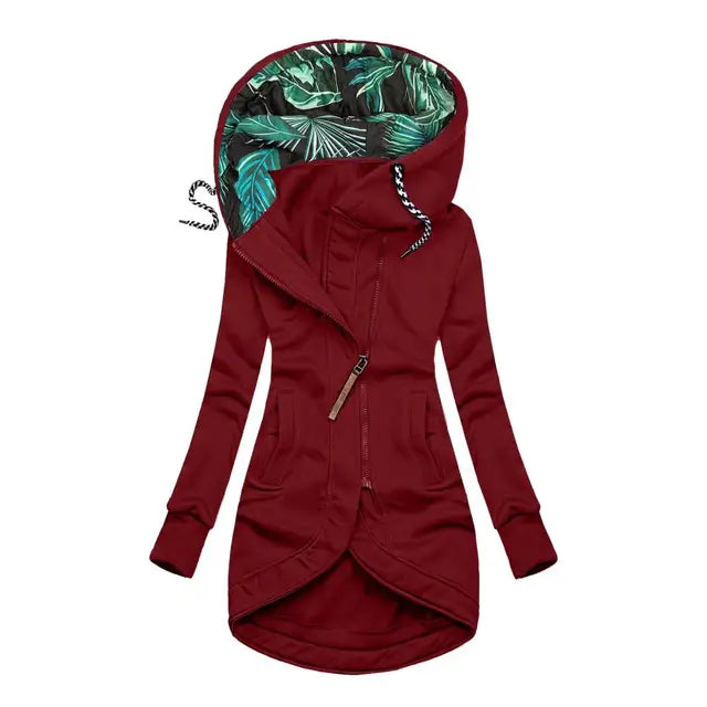 Van Laar | Dames Asymmetrische Rits Lange Hoodie