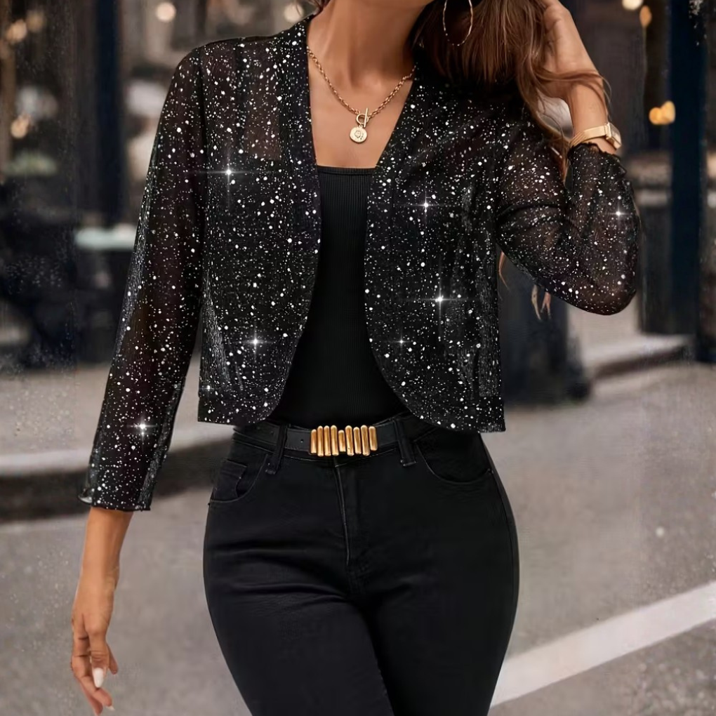 Van Laar | Shimmer Sequin Open Front Jast