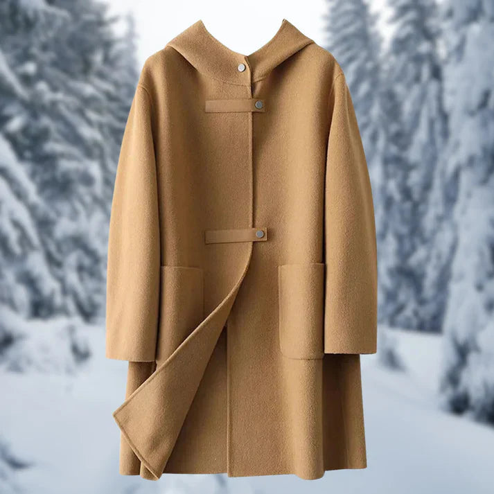 Dames Cashmere Hooded Oversized Jas