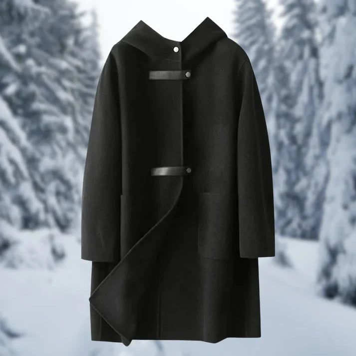Dames Cashmere Hooded Oversized Jas