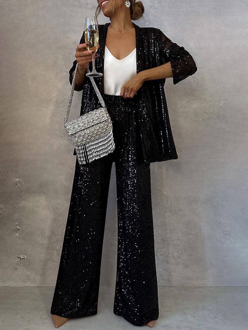 Van Laar | Vrouwen Glamoureuze Pailletten Jumpsuit