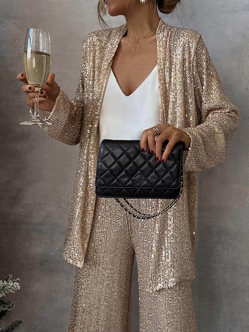 Van Laar | Vrouwen Glamoureuze Pailletten Jumpsuit