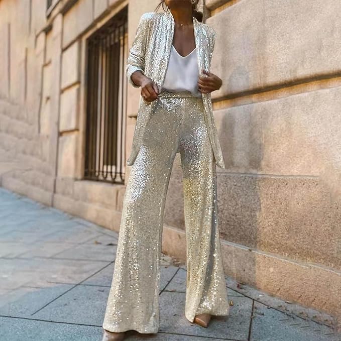 Van Laar | Vrouwen Glamoureuze Pailletten Jumpsuit